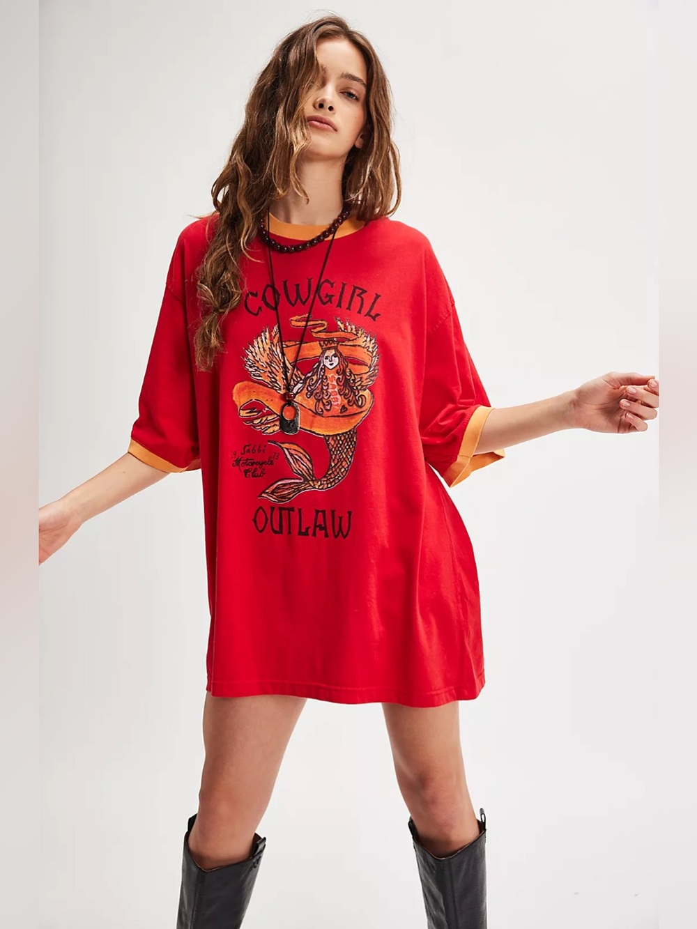 Free People Sabbi Cowgirl Outlaw Tee